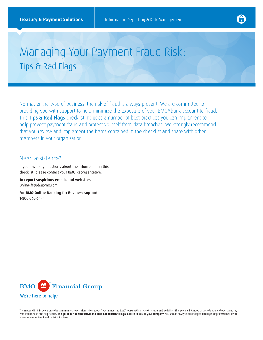 Managing Your Payment Fraud Risk: Tips & Red Flags