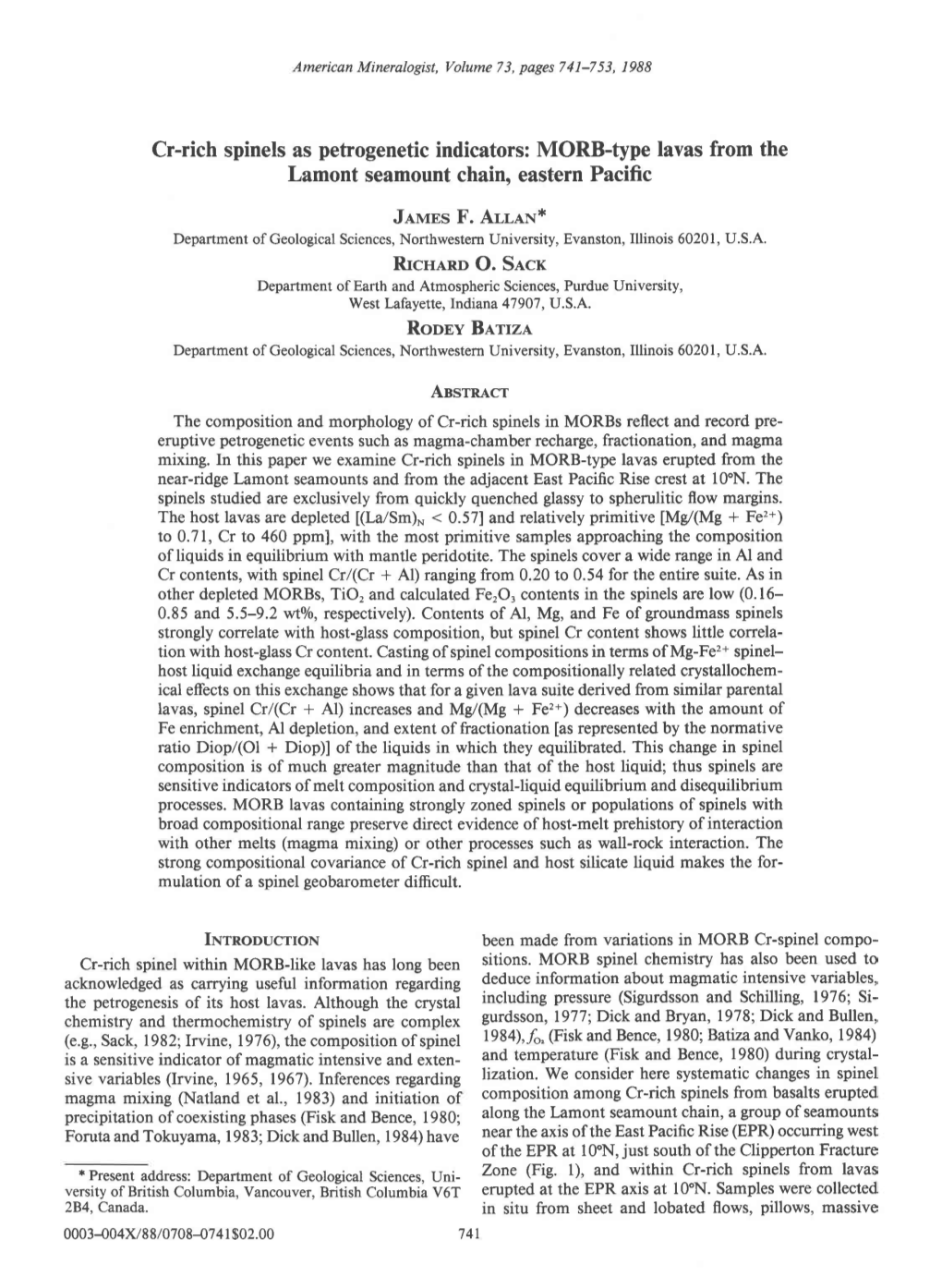 Cr-Rich Spinels As Petrogenetic Indicators