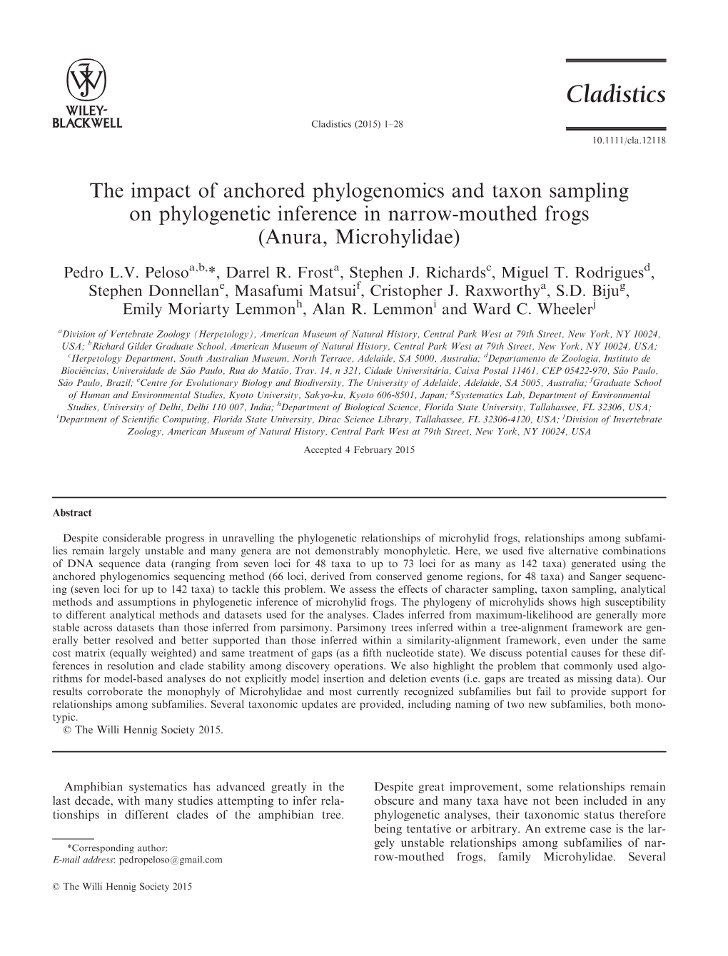 The Impact of Anchored Phylogenomics and Taxon Sampling on Phylogenetic Inference in Narrow-Mouthed Frogs (Anura, Microhylidae)