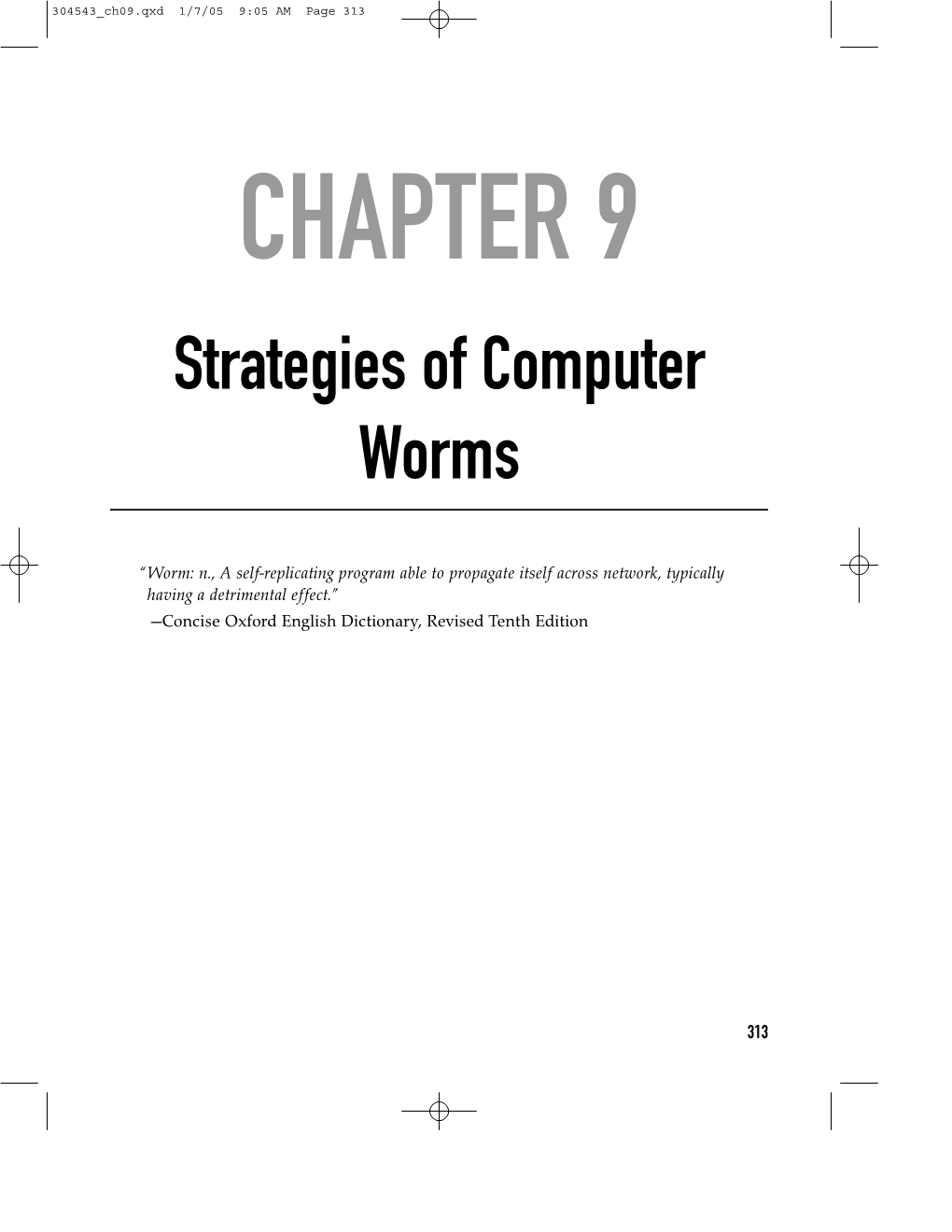 Strategies of Computer Worms