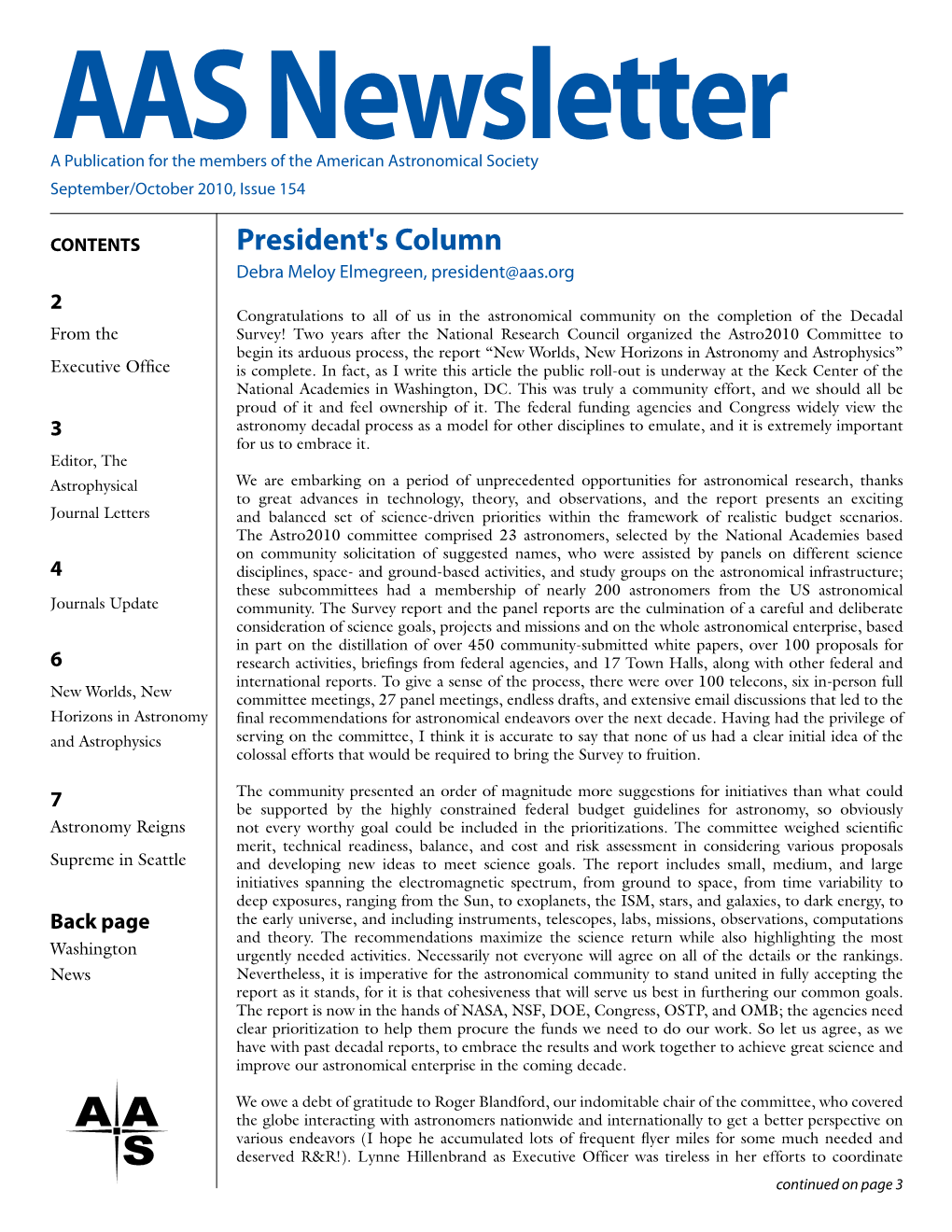 President's Column