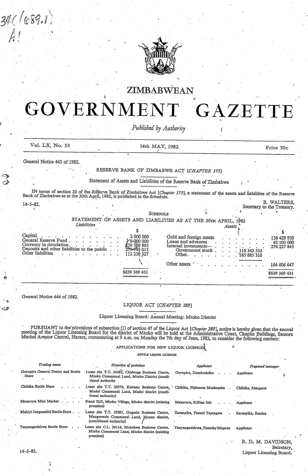 Government Gazette