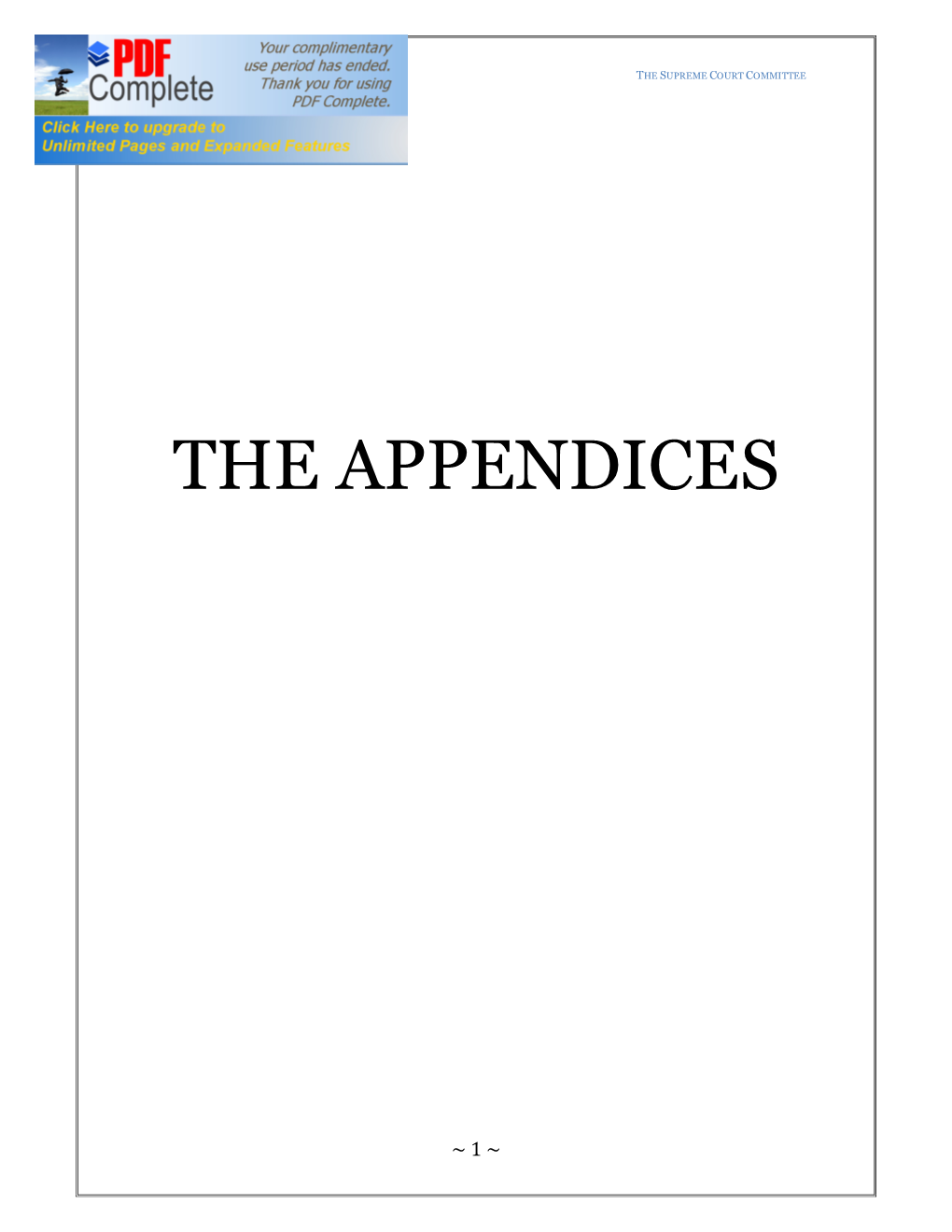 The Appendices