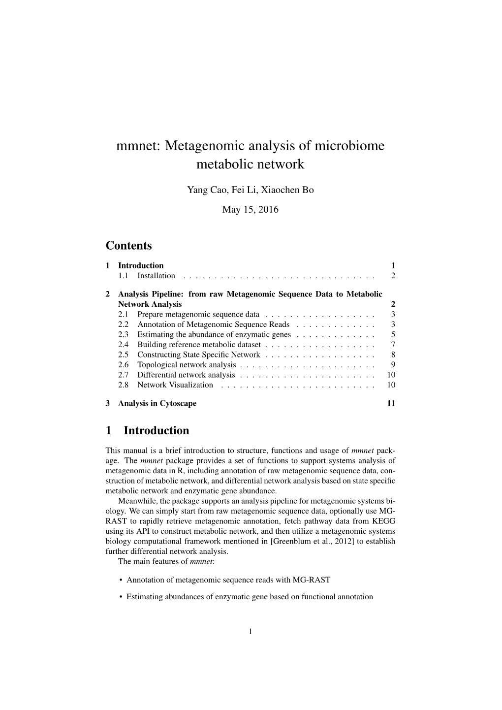 Mmnet: Metagenomic Analysis of Microbiome Metabolic Network