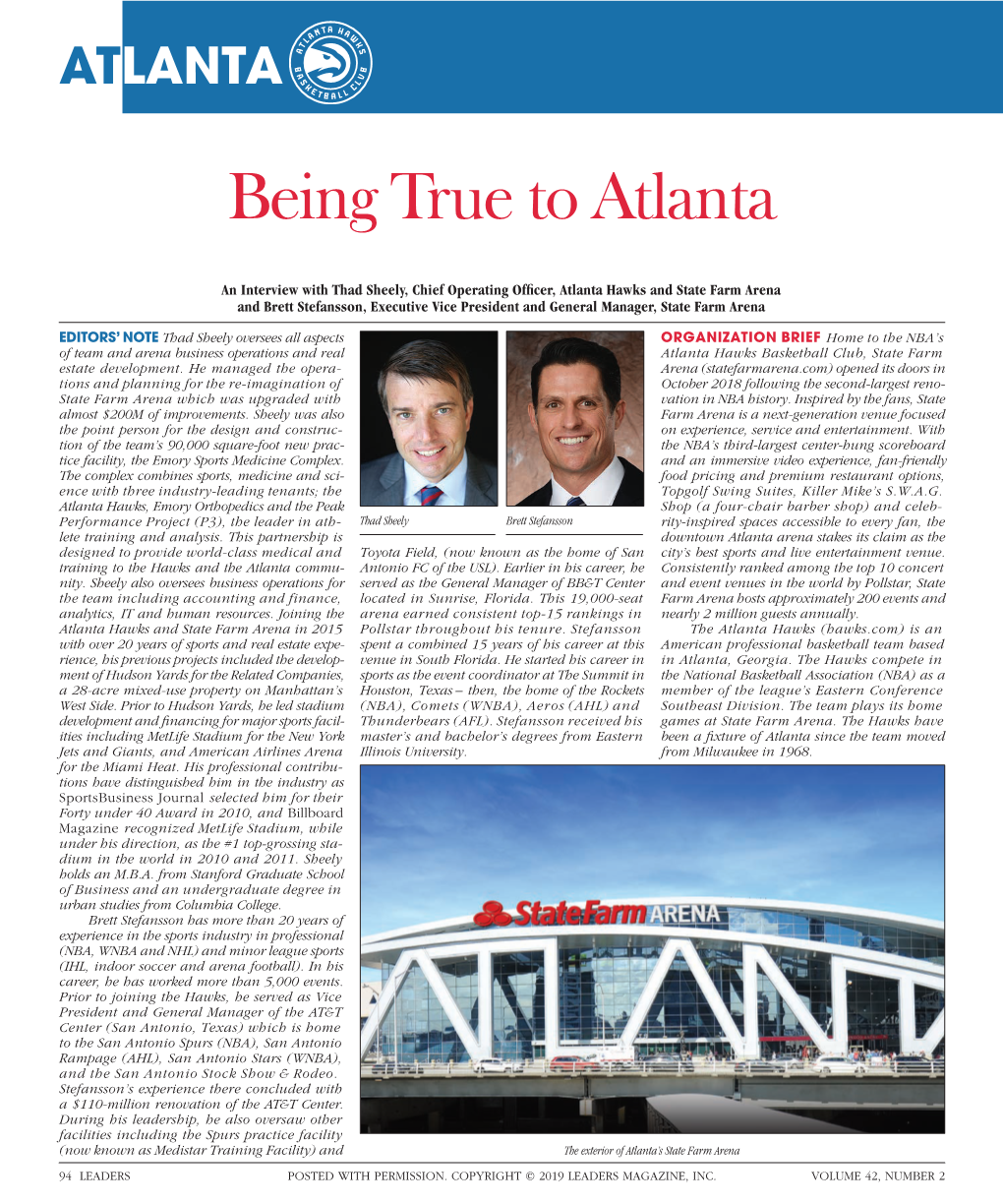 Being True to Atlanta