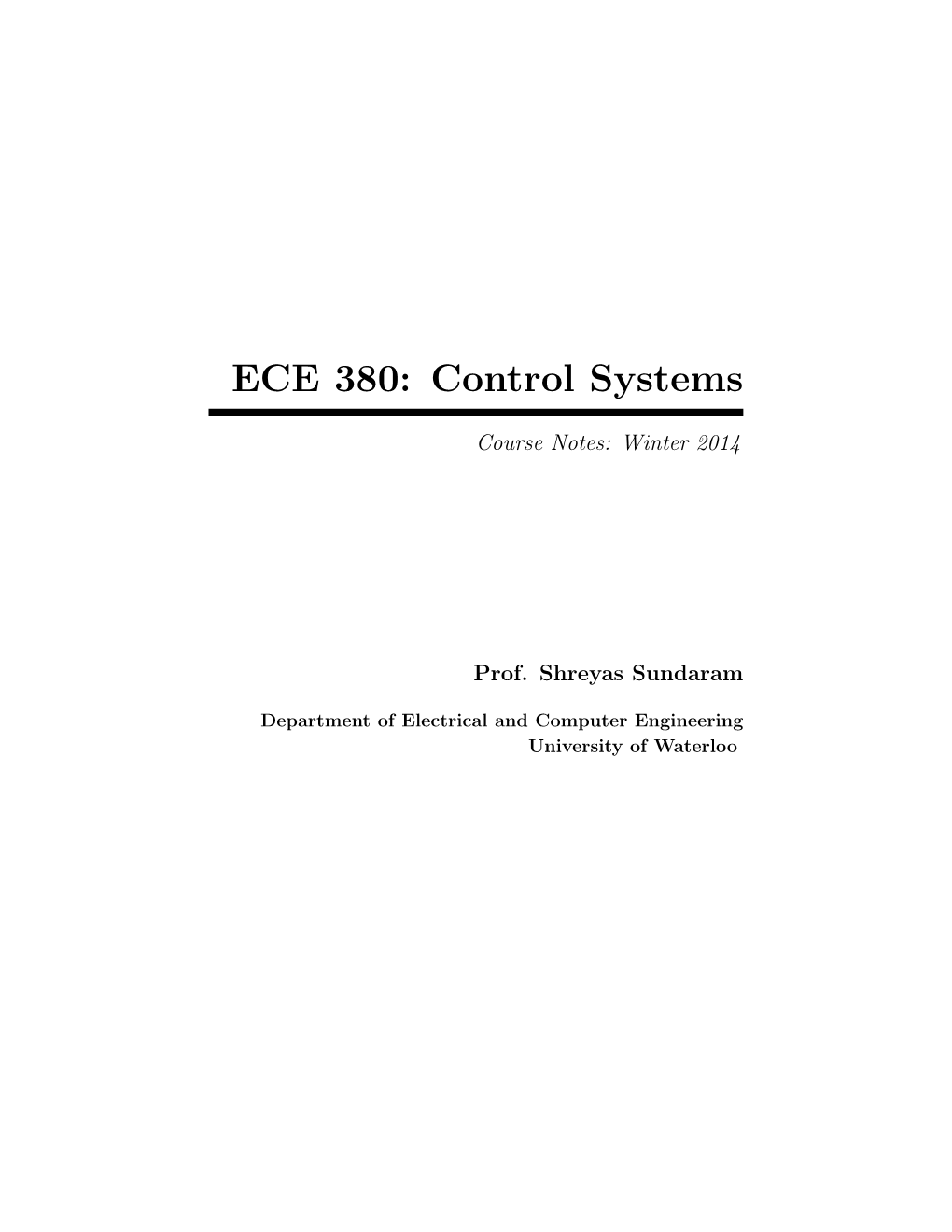 Control Systems