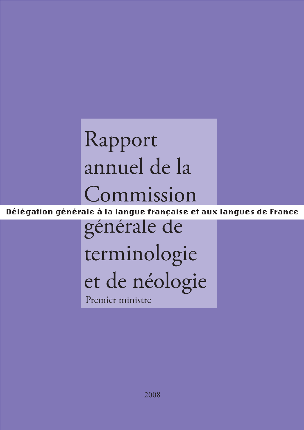 Rapport Annuel De La Commission Générale