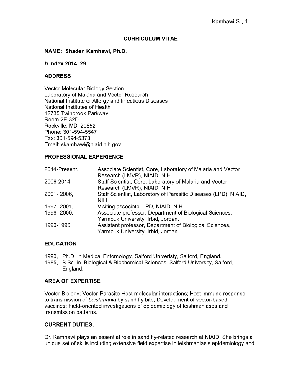 Curriculum Vitae