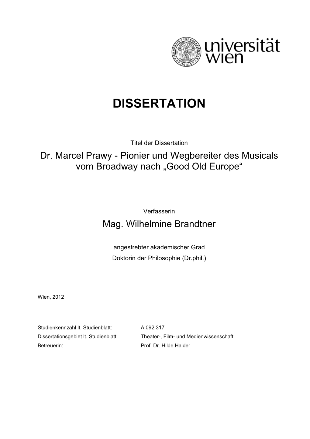 Dissertation