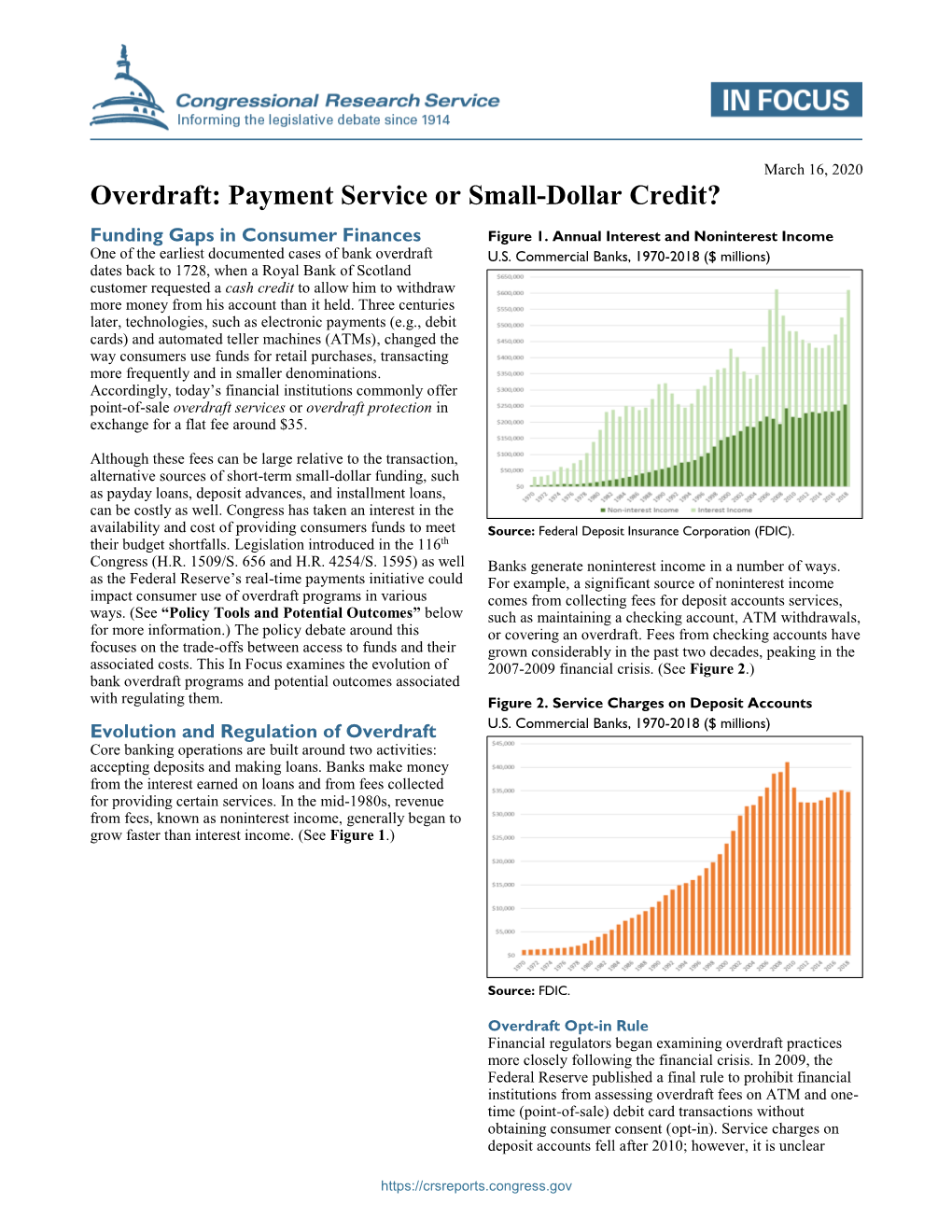 Overdraft: Payment Service Or Small-Dollar Credit?