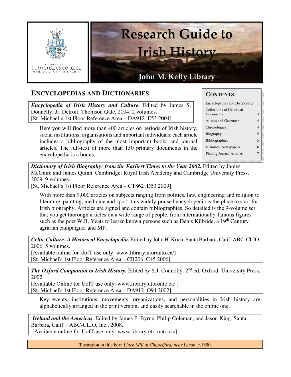 Research Guide to Irish History