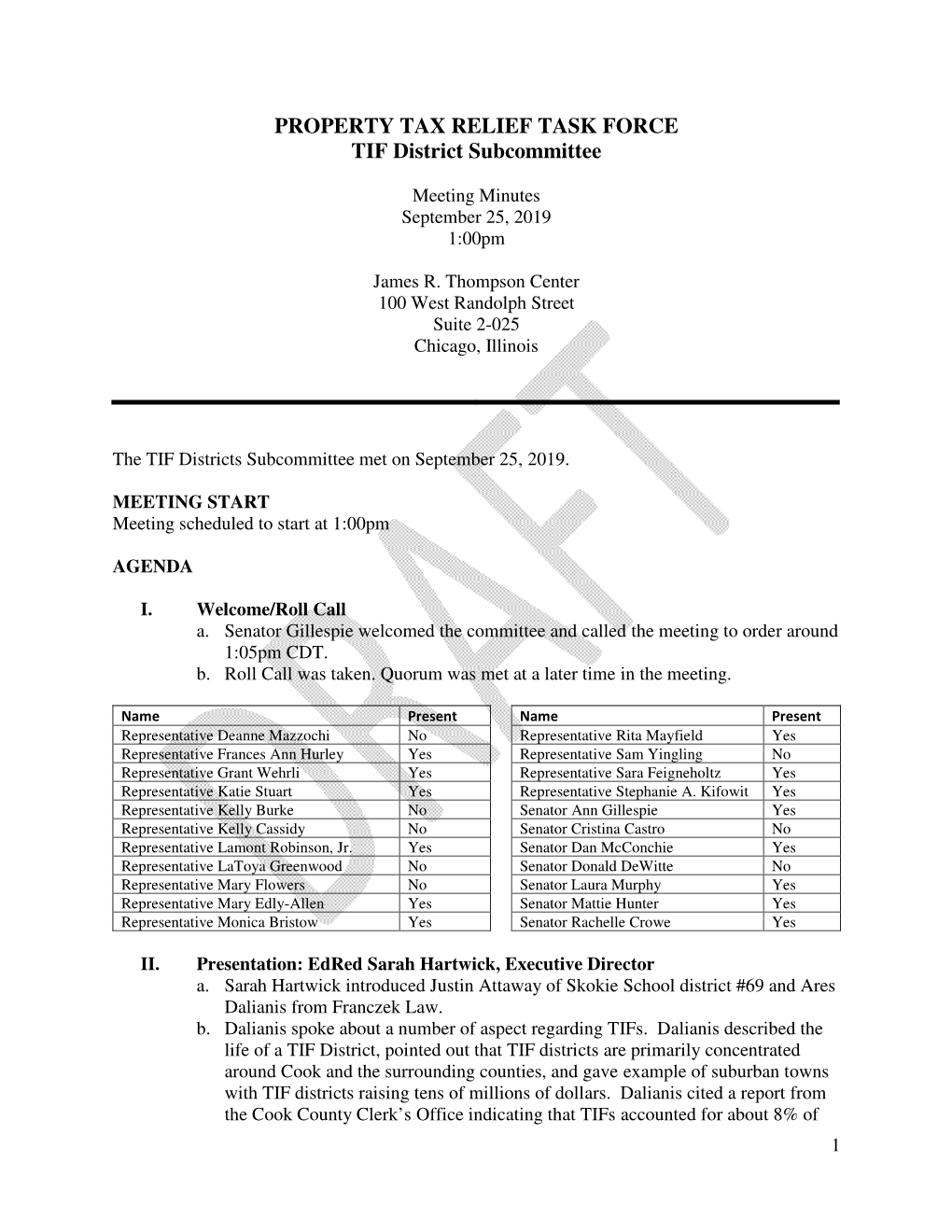 Sep 25 PTAX TIF DRAFT Minutes