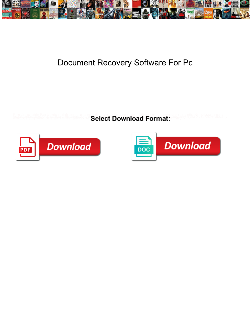 Document Recovery Software for Pc