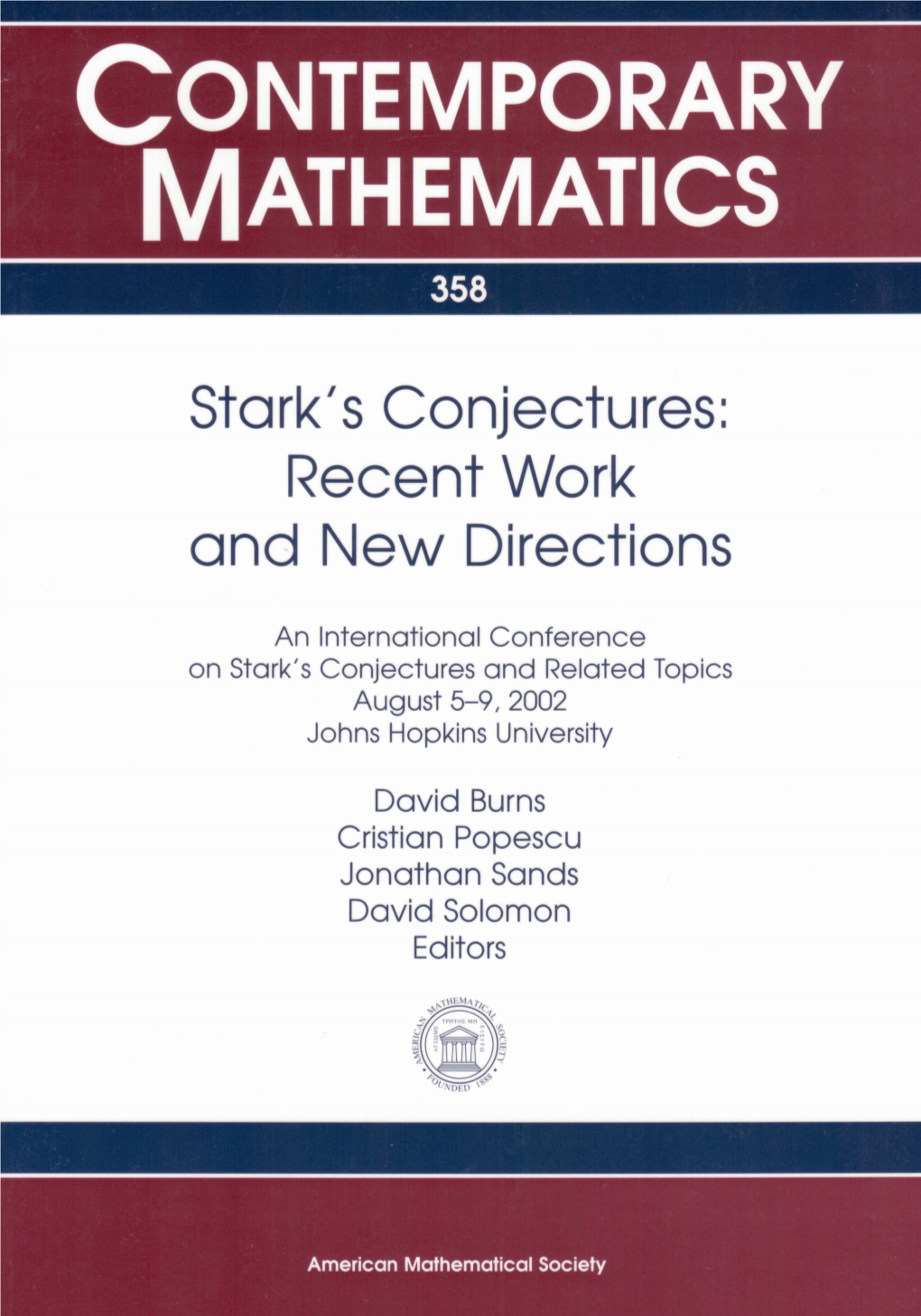 Contemporary Mathematics 358