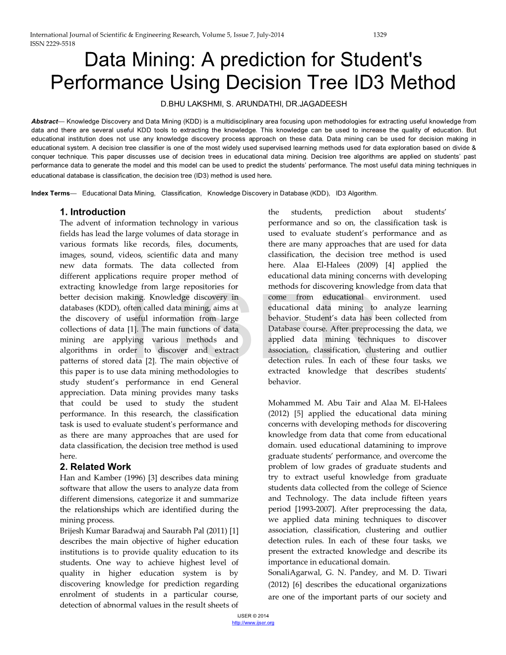 A Prediction for Student's Performance Using Decision Tree ID3 Method