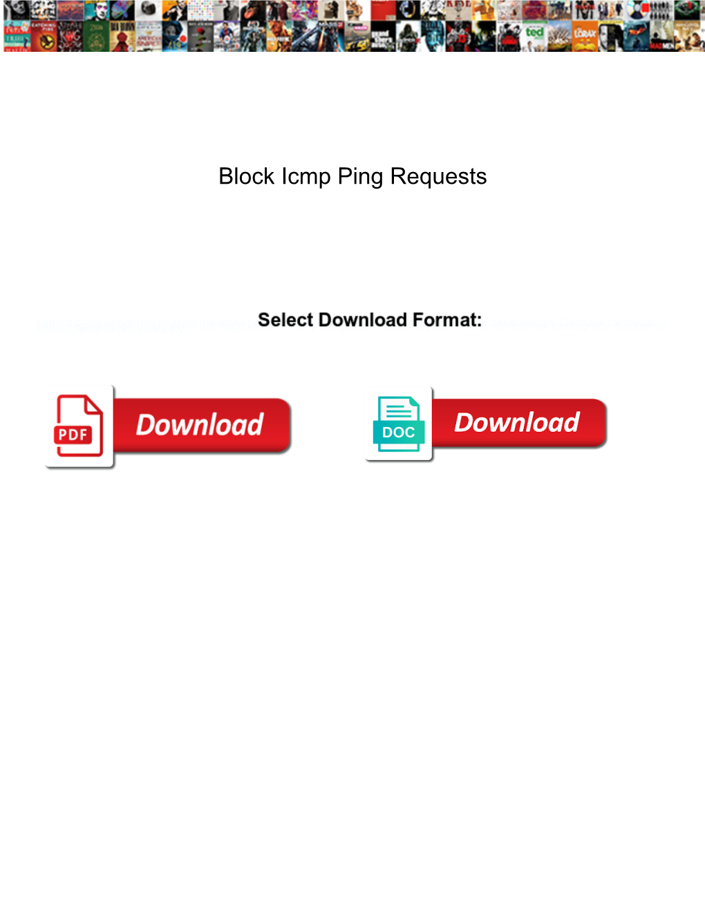 Block Icmp Ping Requests