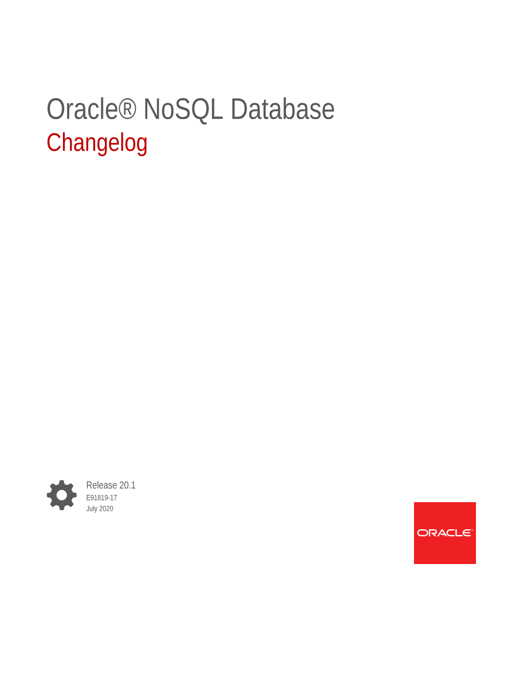 Oracle® Nosql Database Changelog