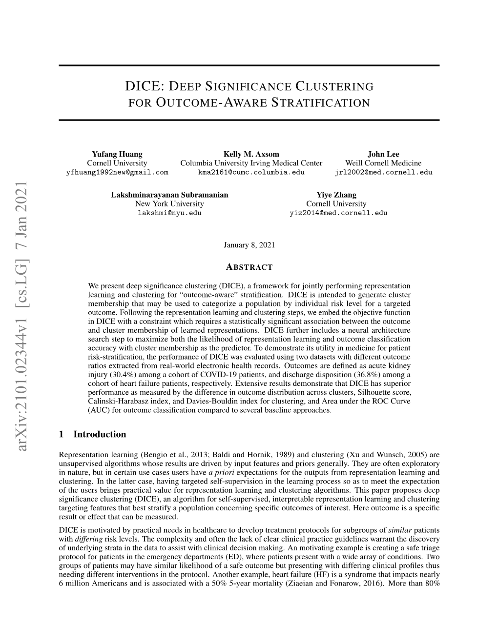 Dice: Deep Significance Clustering