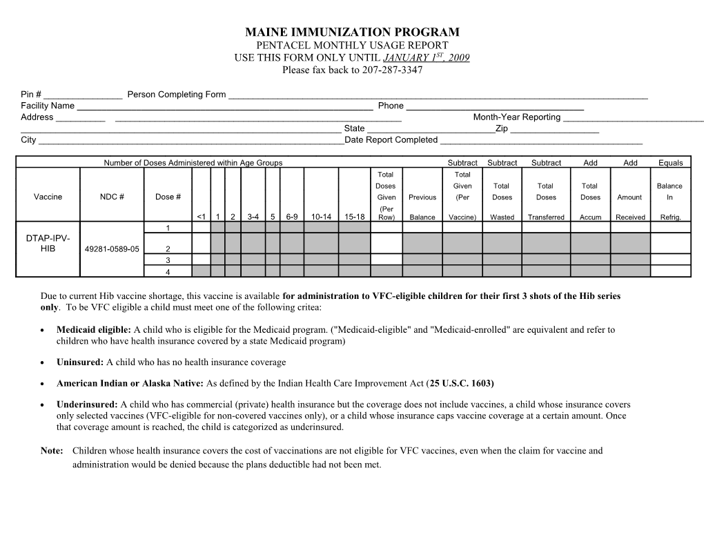 Maine Immunization Program