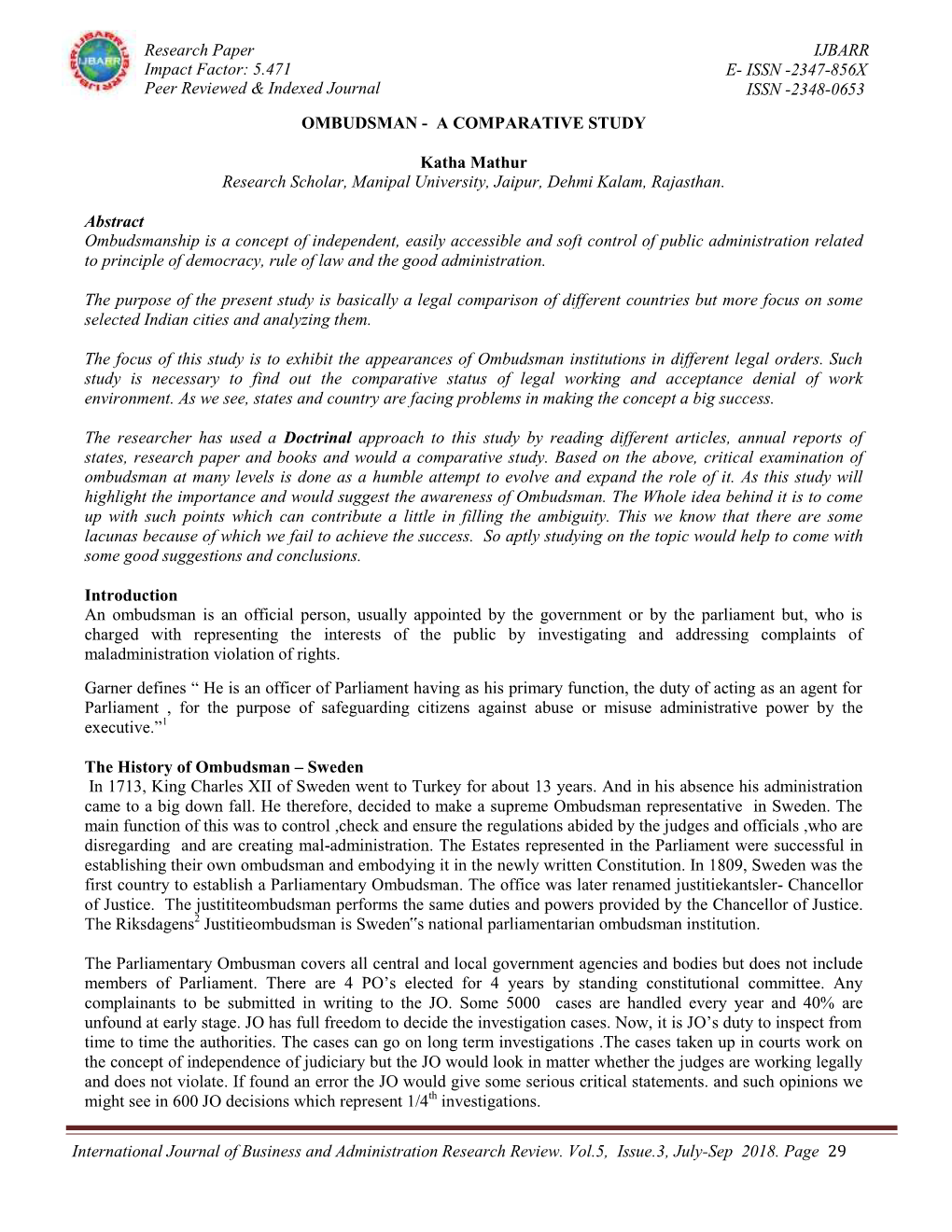 Research Paper Impact Factor