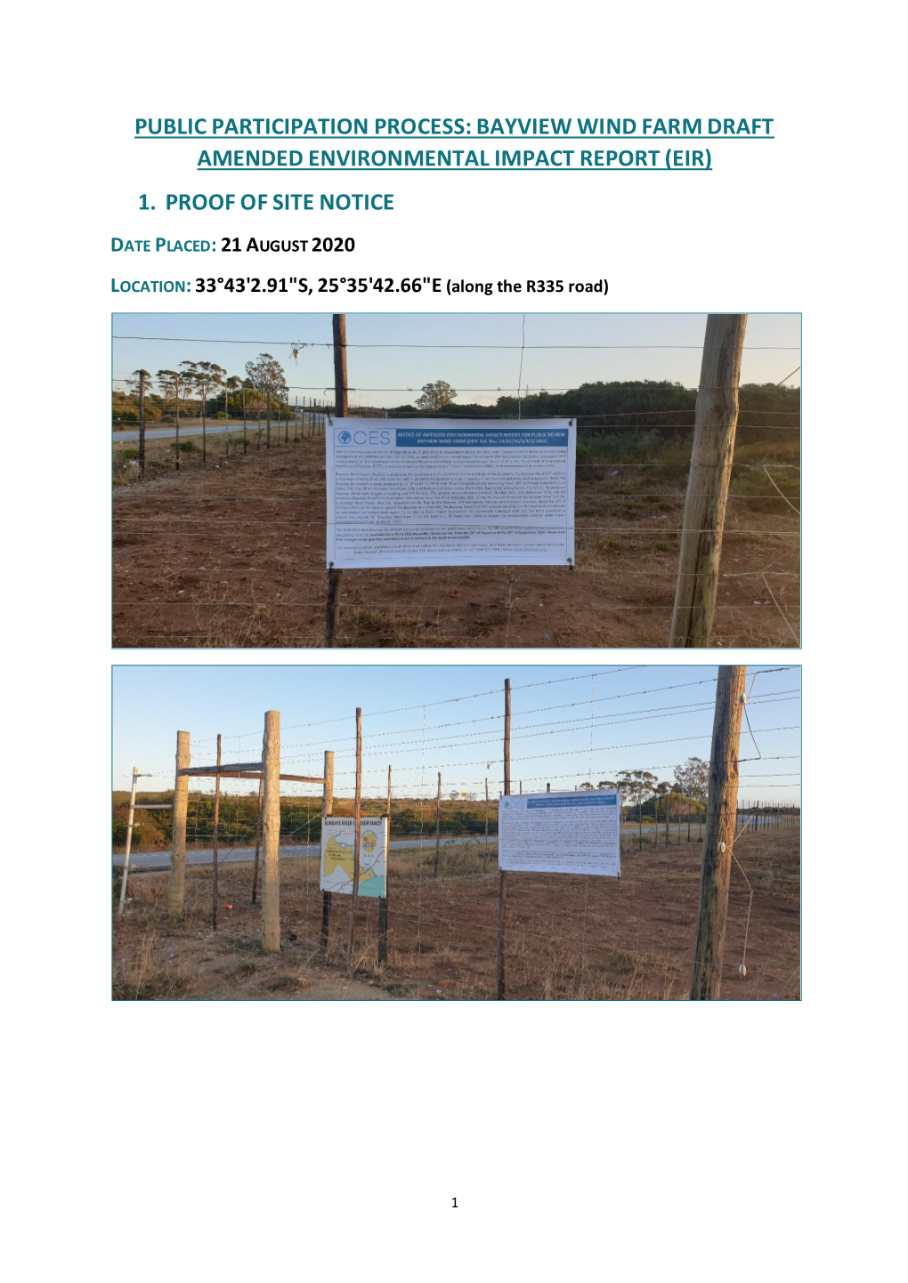 Public Participation Process: Bayview Wind Farmdraft