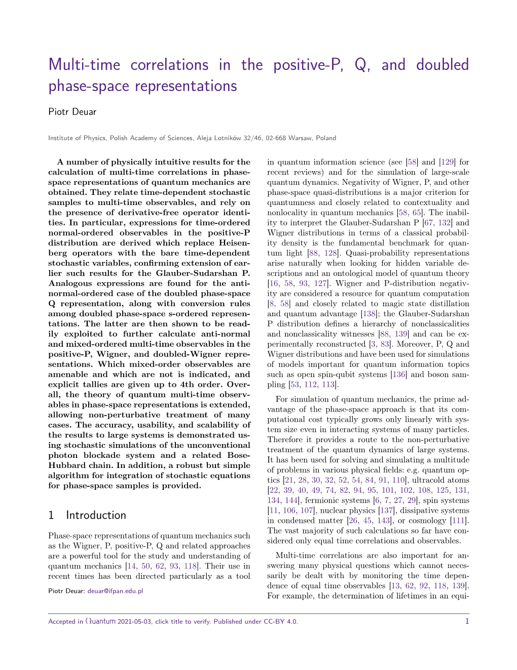 Multi-Time Correlations in the Positive-P, Q, and Doubled Phase-Space Representations