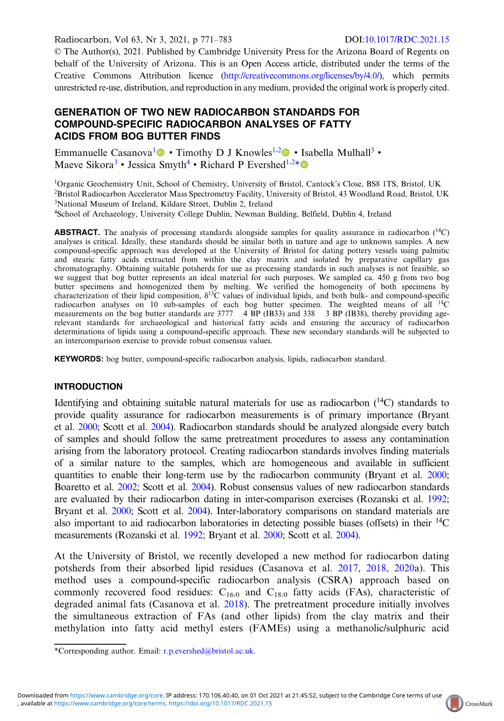 Generation of Two New Radiocarbon Standards for Compound-Specific