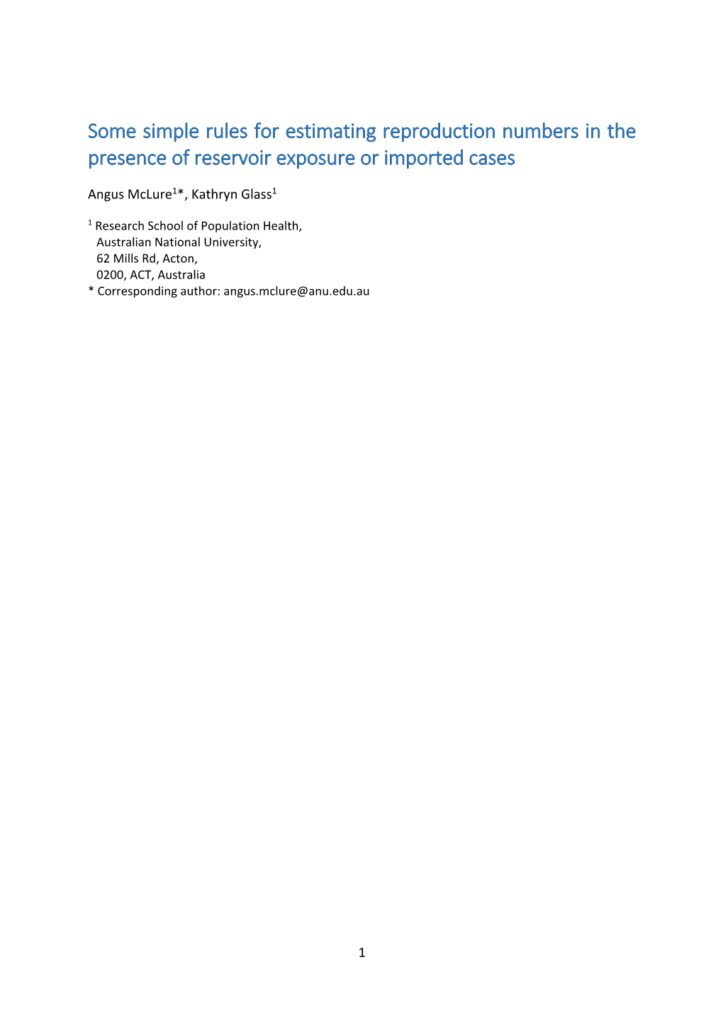 Some Simple Rules for Estimating Reproduction Numbers in the Presence of Reservoir Exposure Or Imported Cases