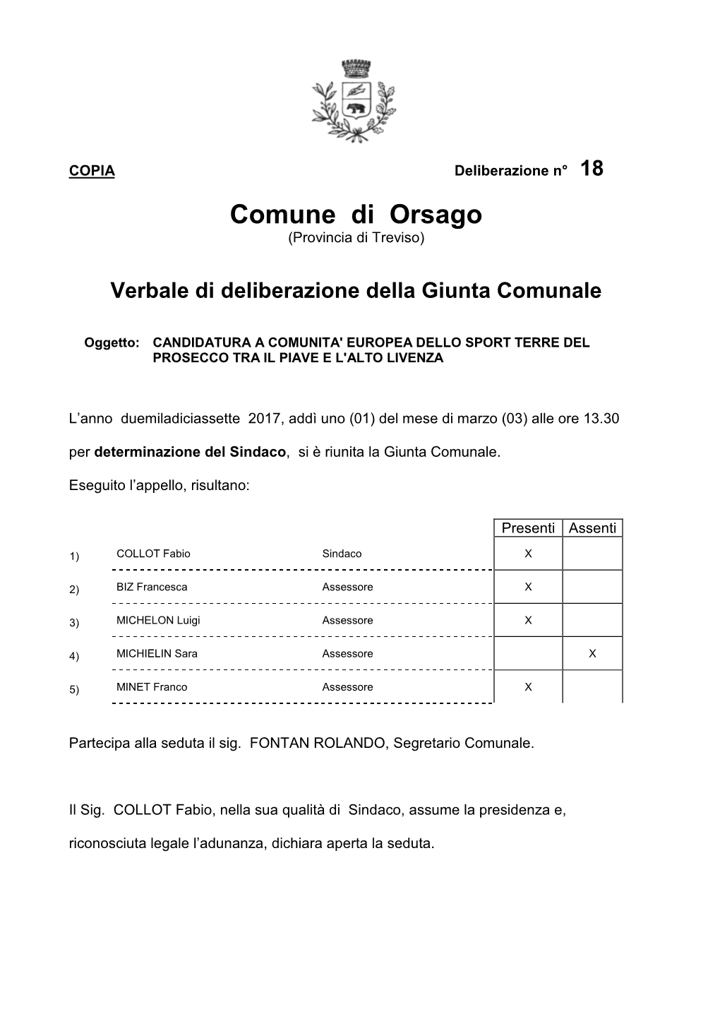 Comune Di Orsago