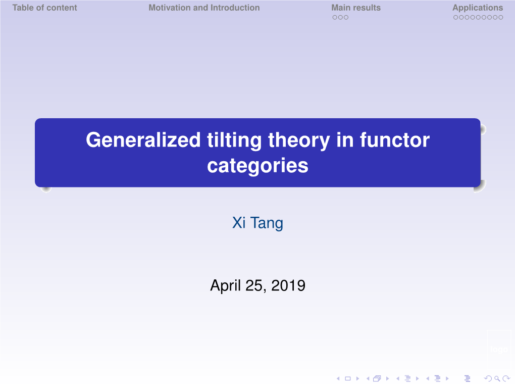 Generalized Tilting Theory in Functor Categories