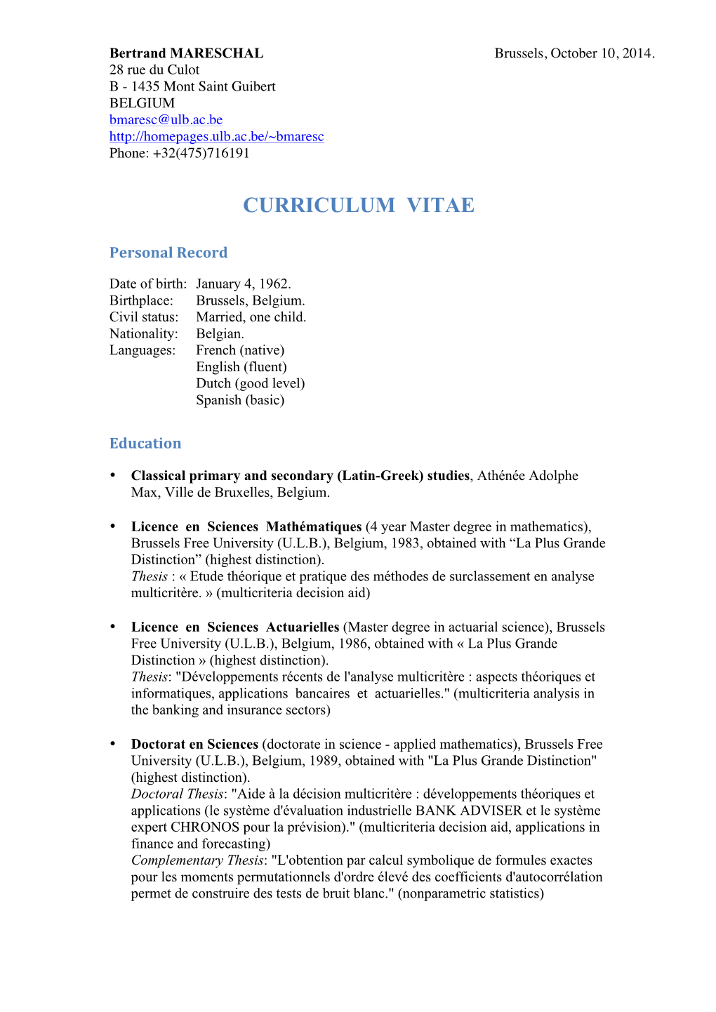 Curriculum Vitae