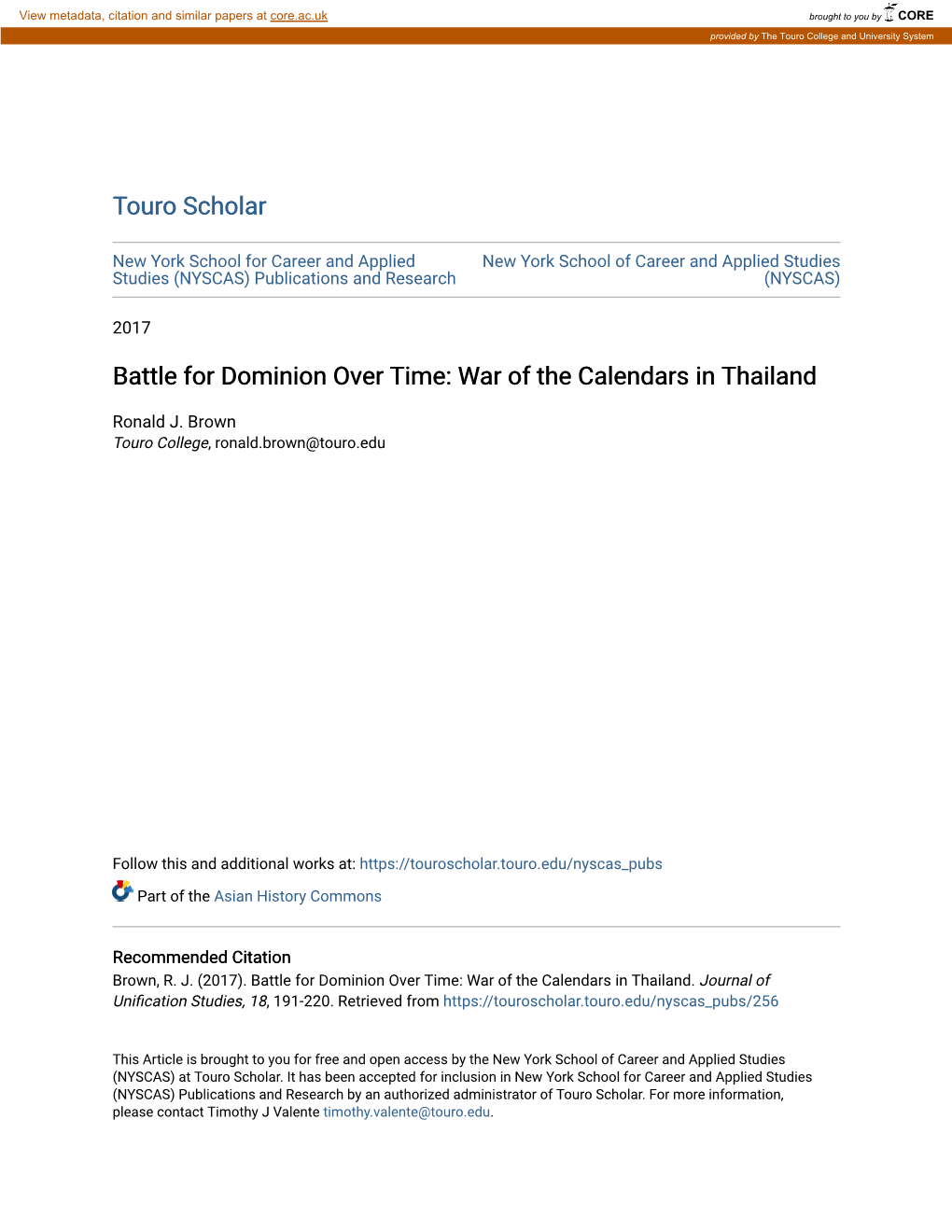 War of the Calendars in Thailand