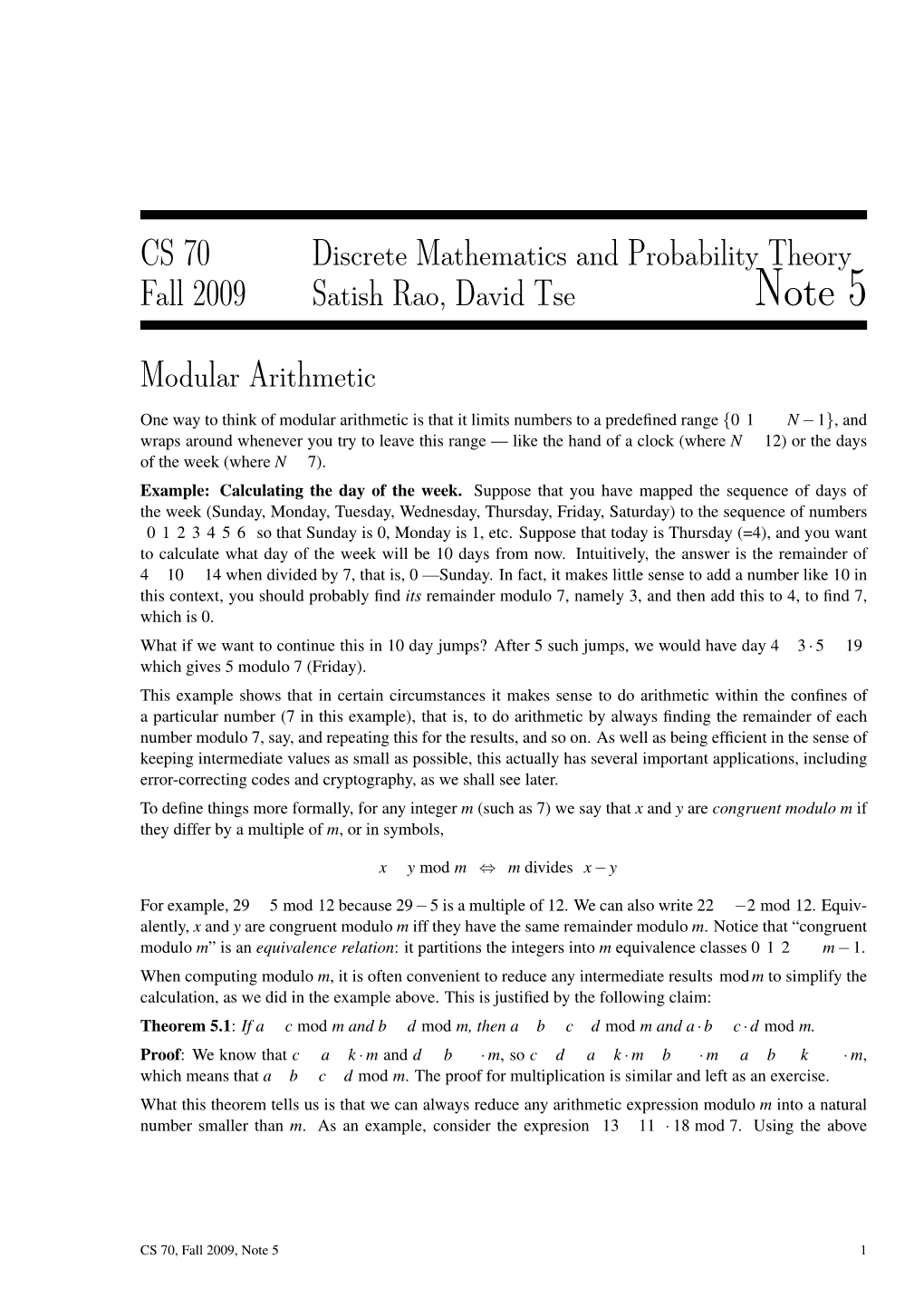 Modular Arithmetic