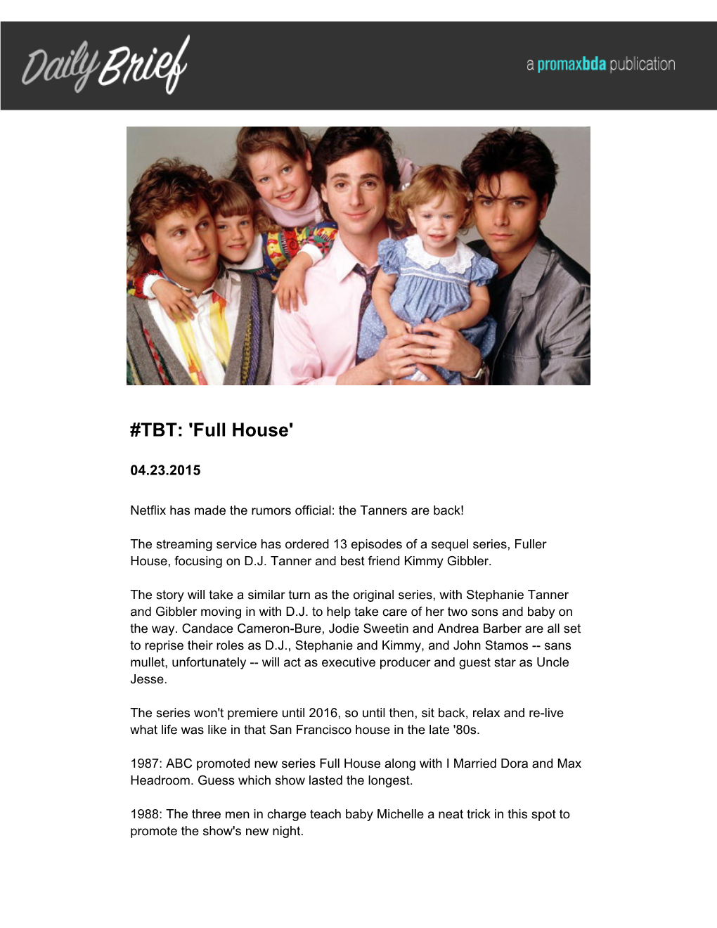 TBT: 'Full House'