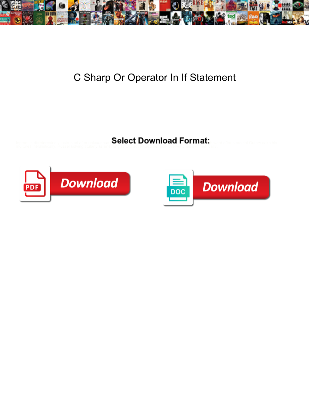 C Sharp Or Operator in If Statement