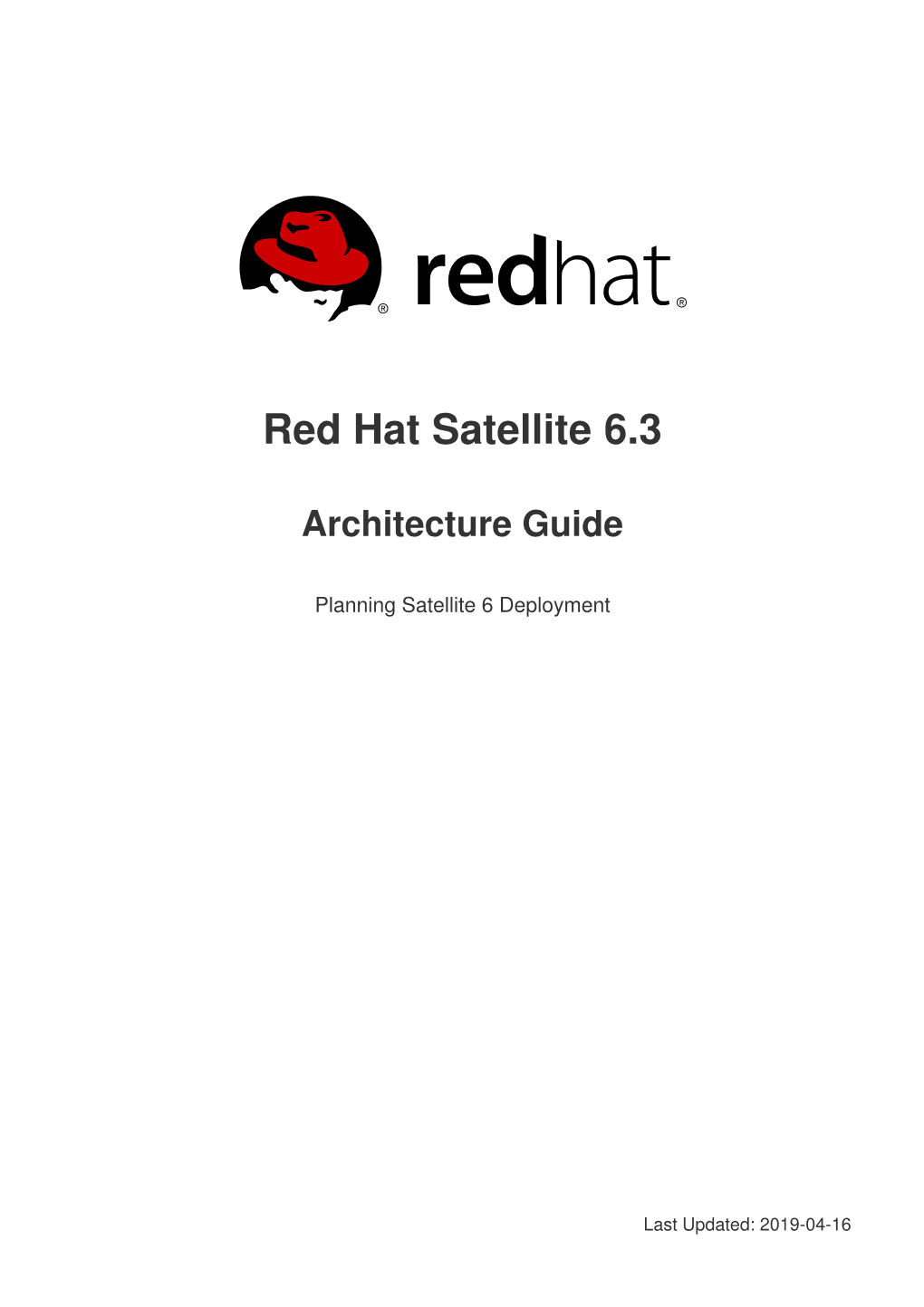 Red Hat Satellite 6.3 Architecture Guide