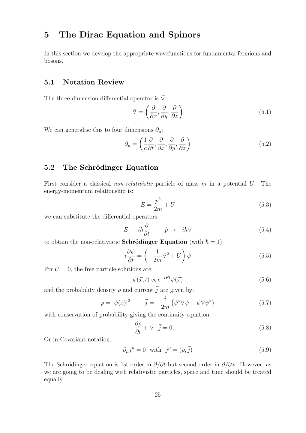 5 the Dirac Equation and Spinors