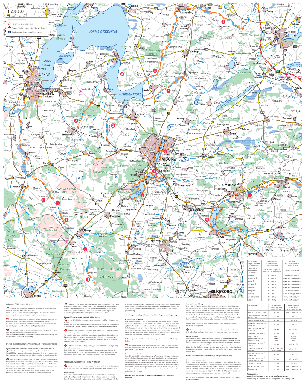 Kort Over Lystfiskeri På Viborg-Egnen