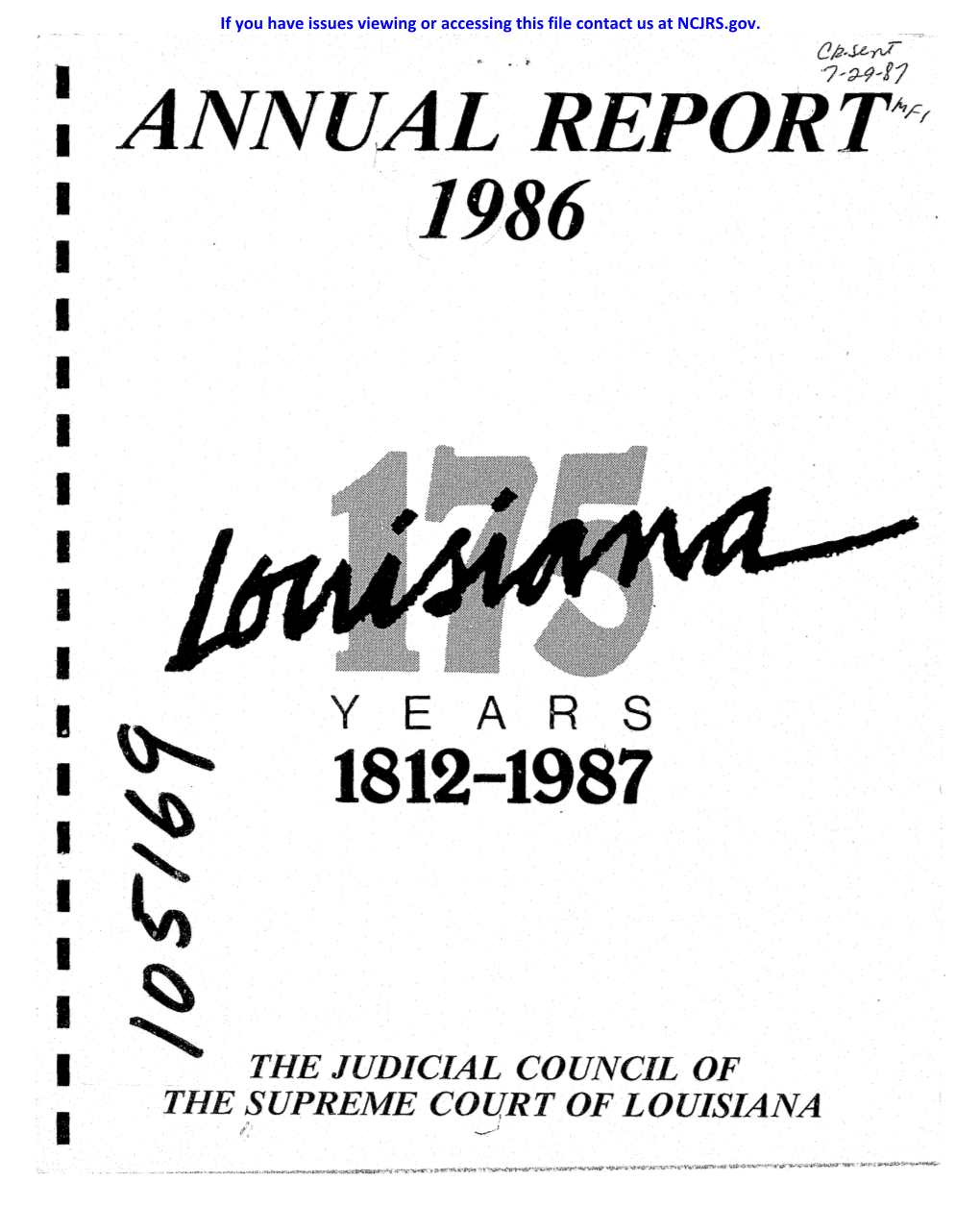 LOUISIANA SUPREME COURT I I I I I Left to Right: Associate Justice Harry T