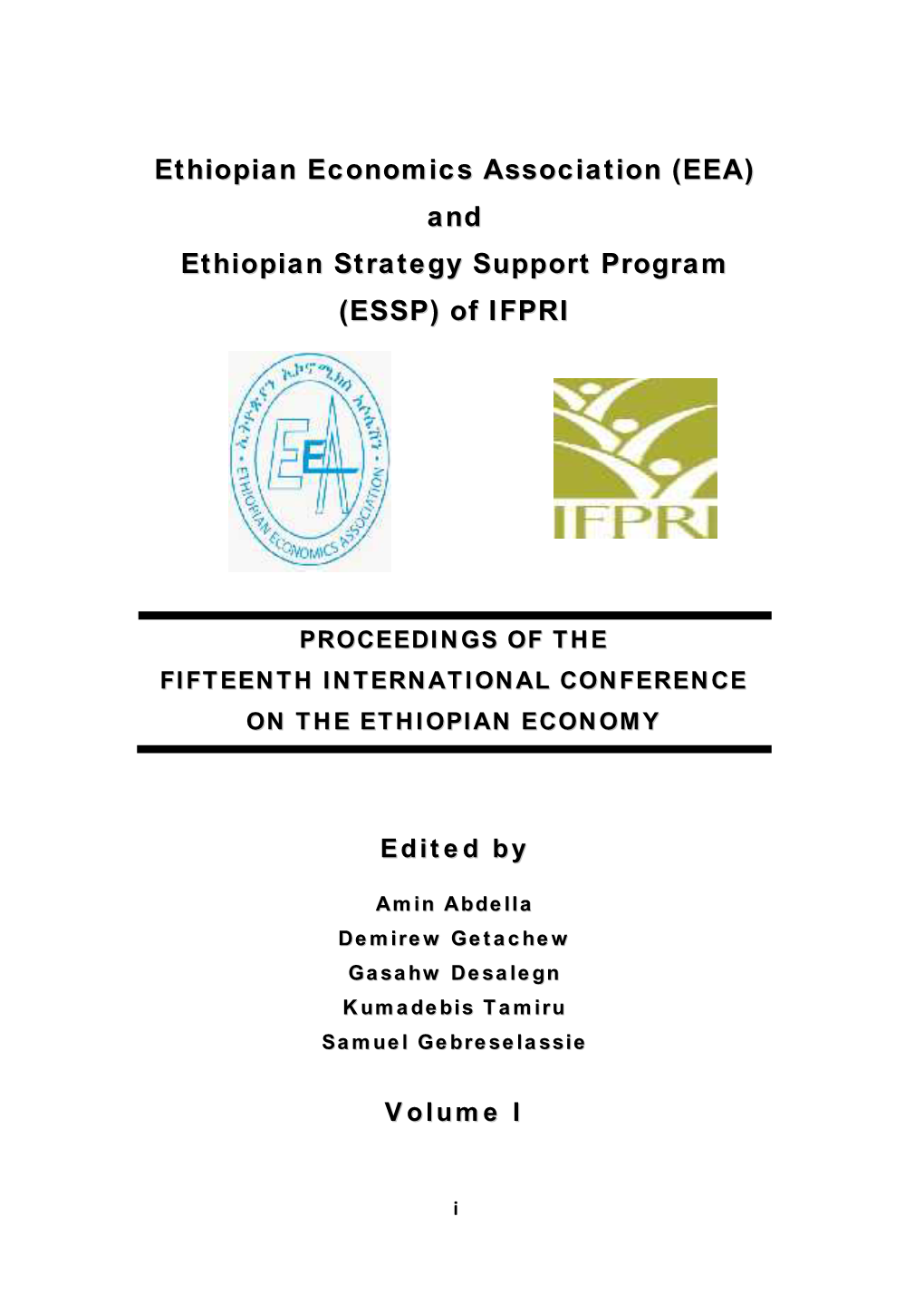 Proceedings of the Fifteenth International Conference on the Ethiopian Economy