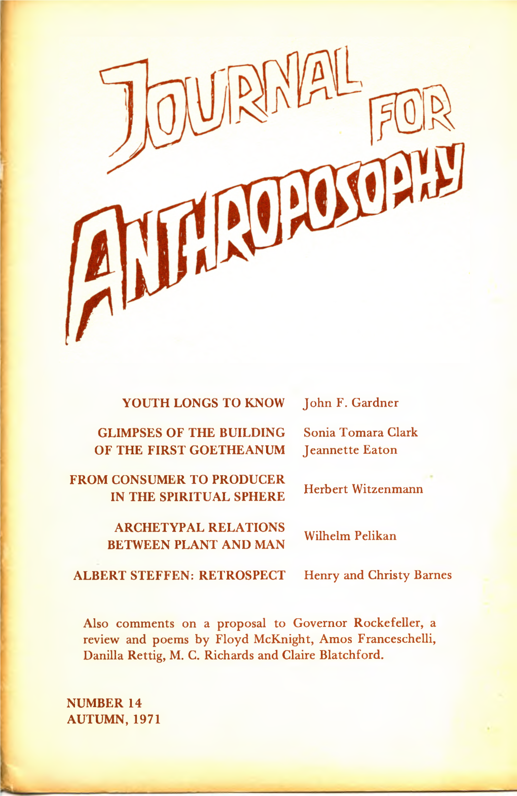 Journal Fanthpsy Y OUTH LONGS to KNOW John F. Gardner