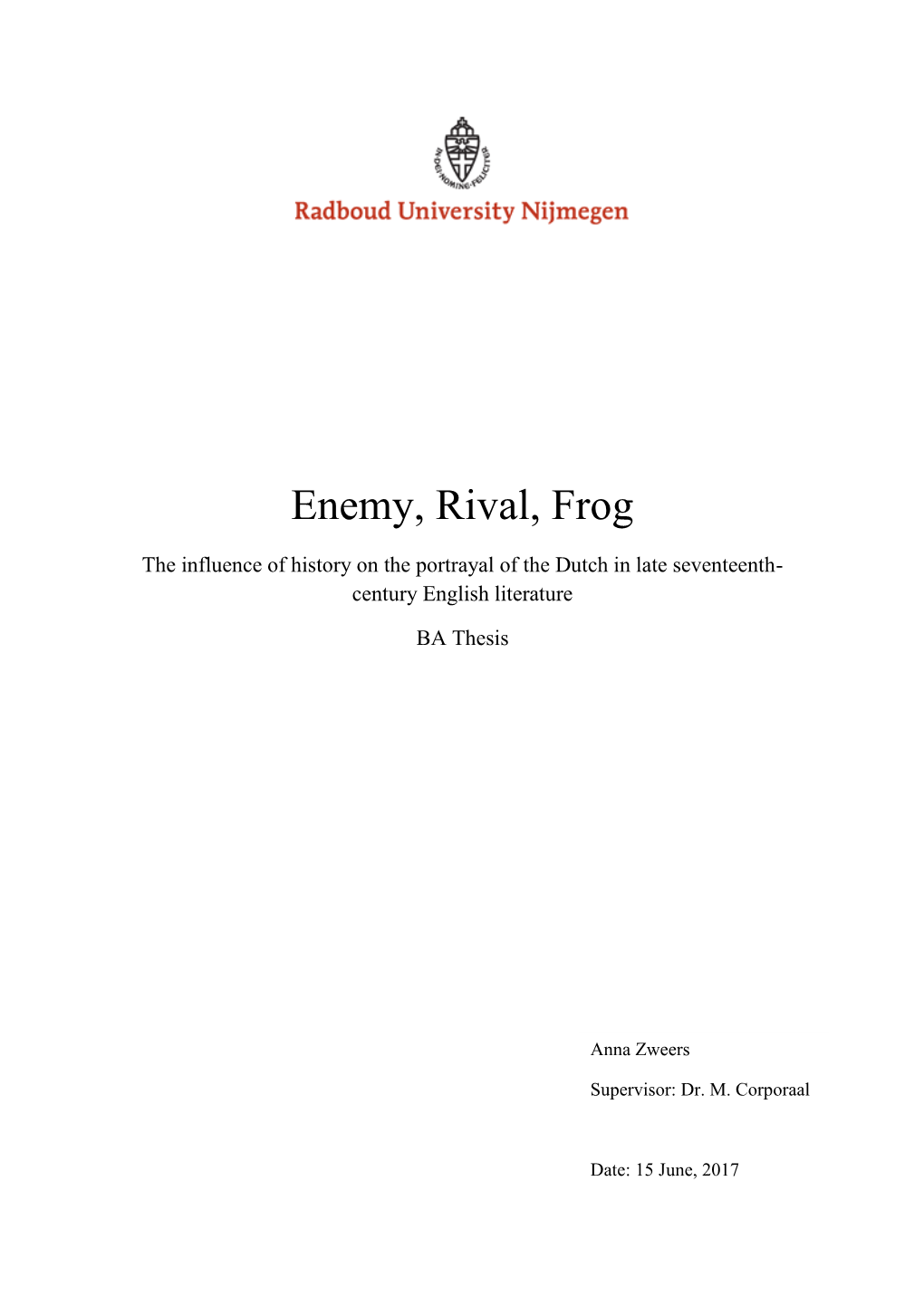 Enemy, Rival, Frog
