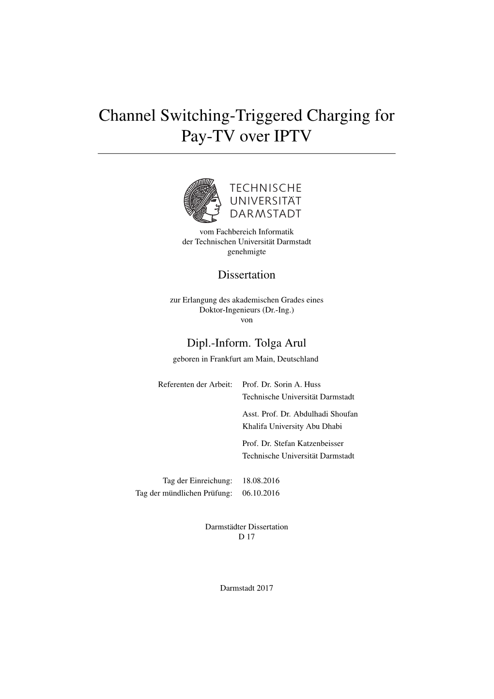 Channel Switching-Triggered Charging for Pay-TV Over IPTV