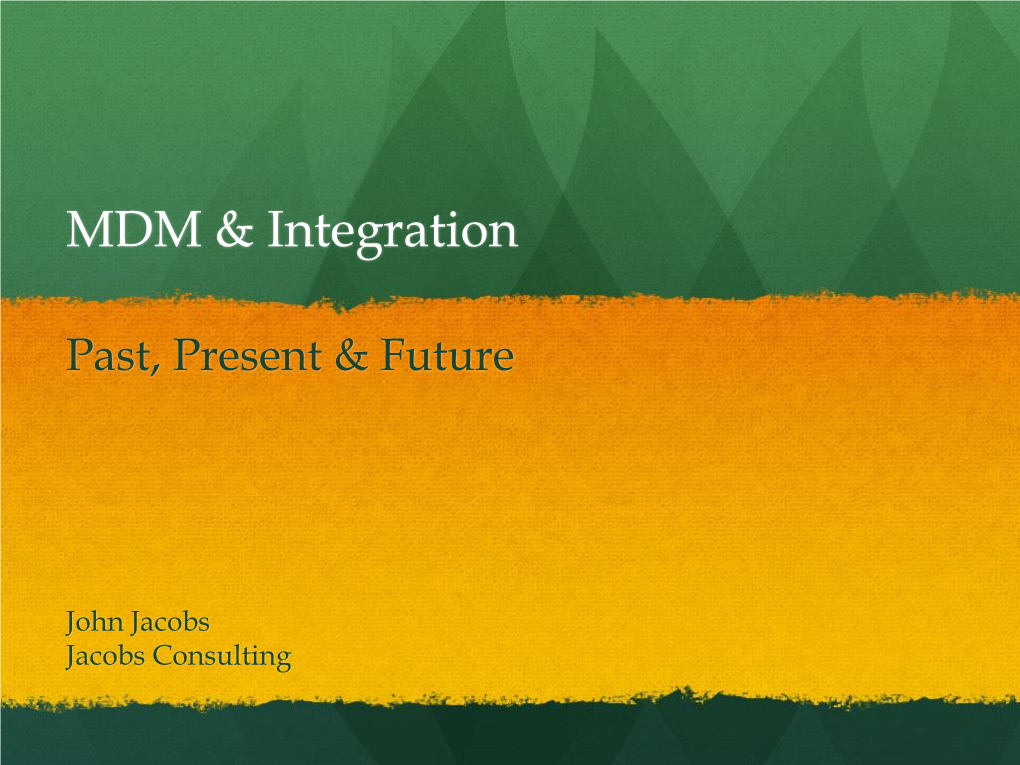 MDM & Integration