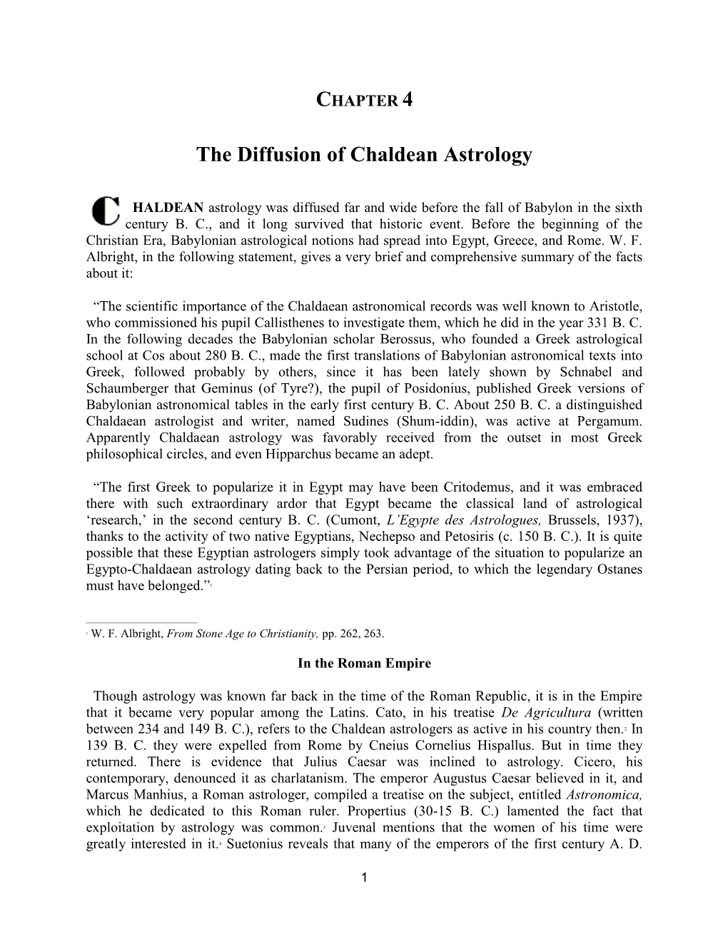 Chapter 4 – the Diffusion of Chaldean Astrology