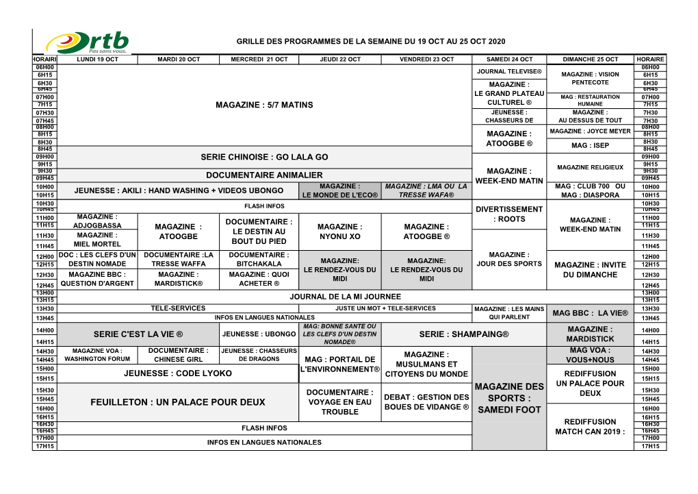 Magazine Des Sports : Samedi Foot Feuilleton