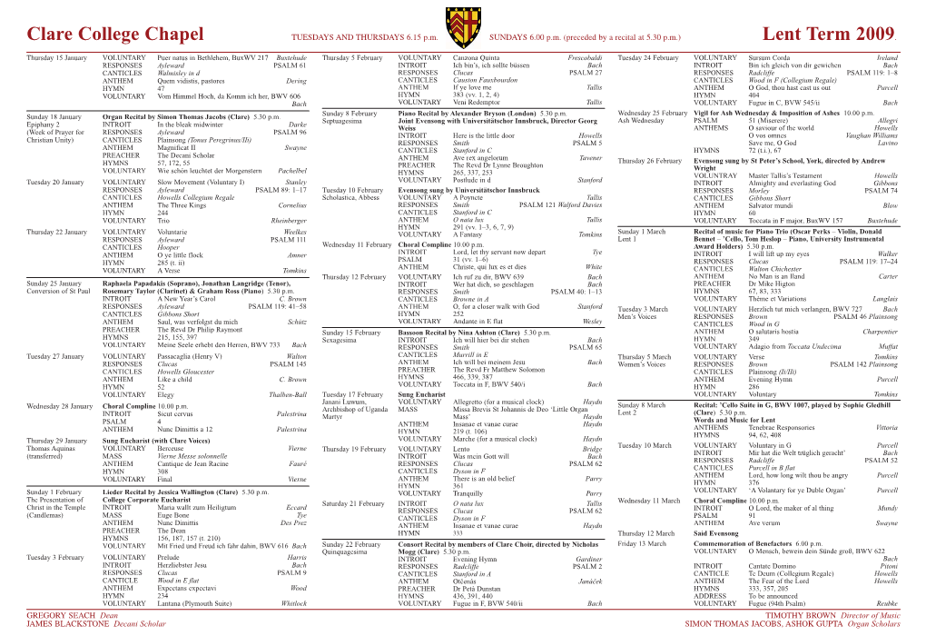 C7054 Clare College Term Card:Layout 1