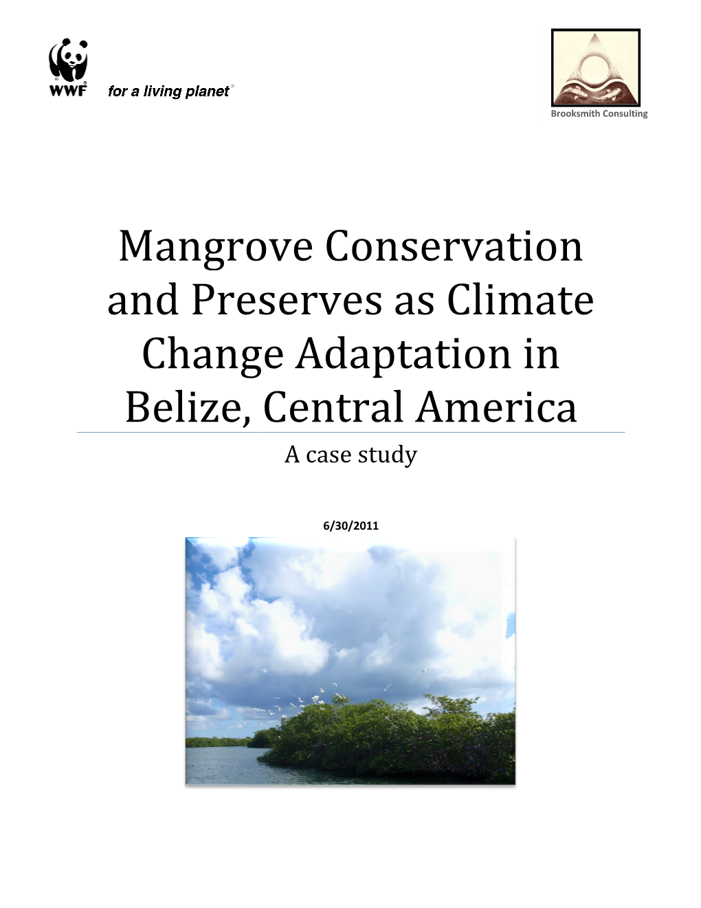 Mangrove Conserva and Preserves Change Adaptation Belize, Central Ame Mangrove Conservation and Preserves As Climate Change Adap