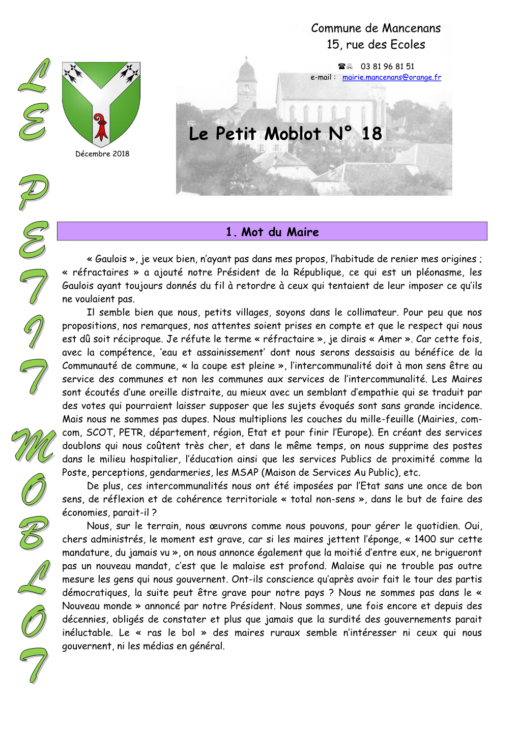 Le Petit Moblot N° 18