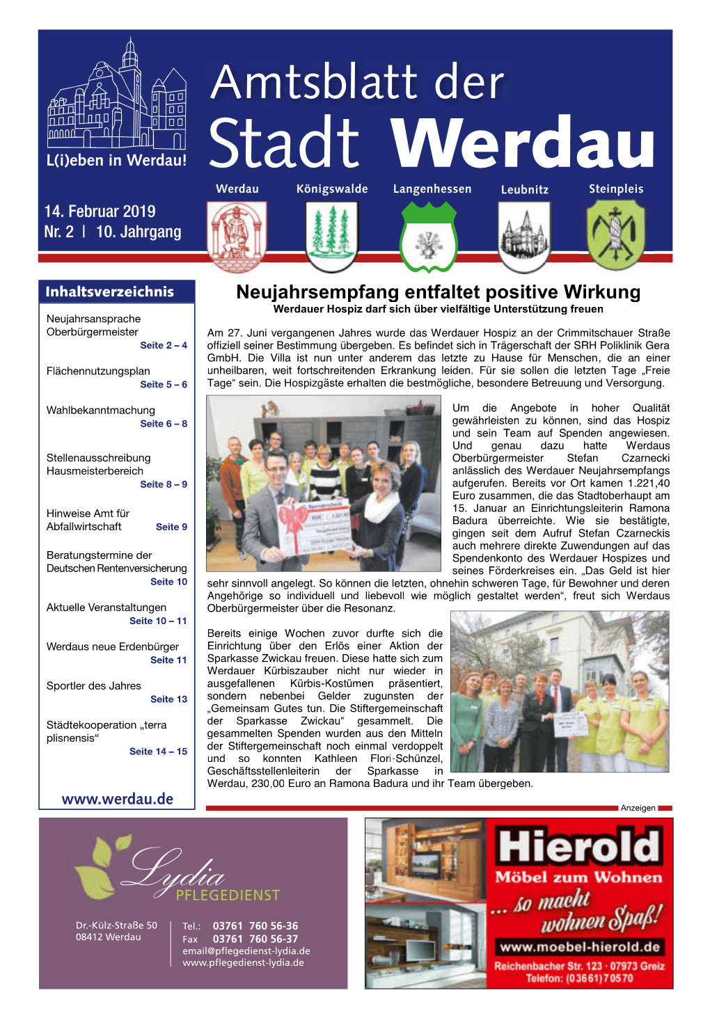 Amtsblatt Der Stadt Werdau Werdau Königswalde Langenhessen Leubnitz Steinpleis 14
